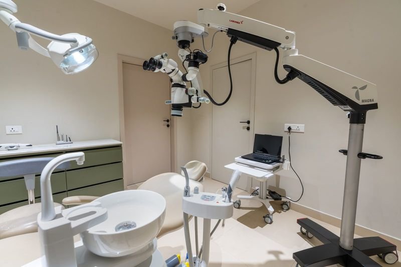 Leica dental operating microscope in treatment room